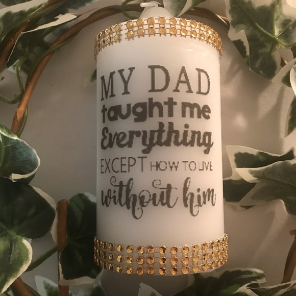 Personalized On Memory Of Dad candle! Photo can be added to the other side. - Picture 1 of 1
